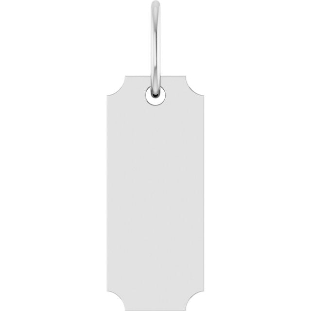 Sterling Silver Engravable Dog Tag Pendant