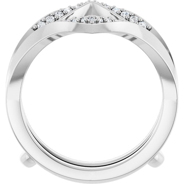 14K White 1/6 CTW Lab-Grown Diamond Ring Guard