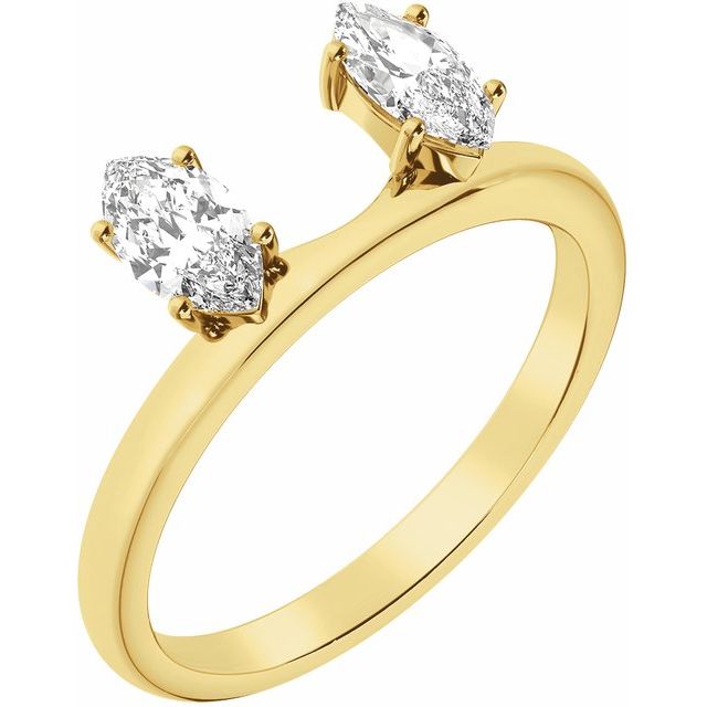 14K Yellow 1/2 CTW Lab-Grown Diamond Ring Enhancer