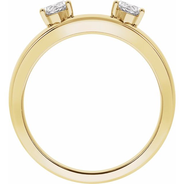 14K Yellow 1/2 CTW Lab-Grown Diamond Ring Enhancer