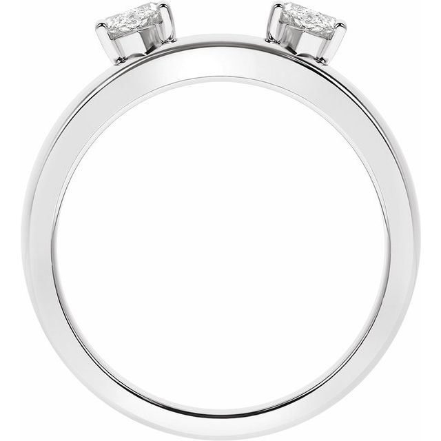 14K White 1/2 CTW Lab-Grown Diamond Ring Enhancer