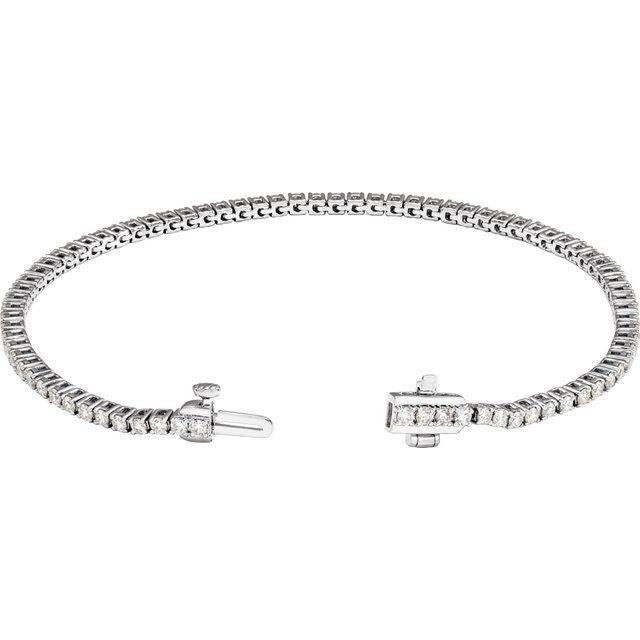 14K White 2 CTW Lab-Grown Diamond Line 7' Bracelet