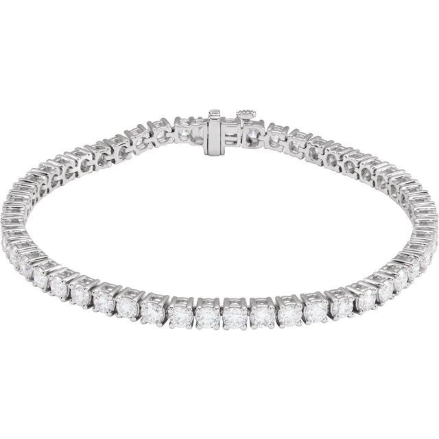 14K White 6 CTW Lab-Grown Diamond Line 7' Bracelet