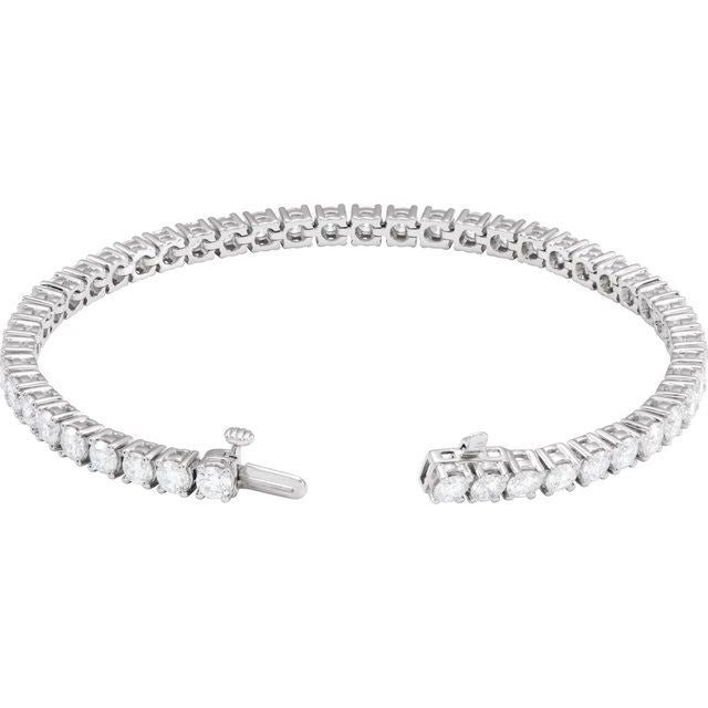 14K White 7 CTW Lab-Grown Diamond Line 7' Bracelet