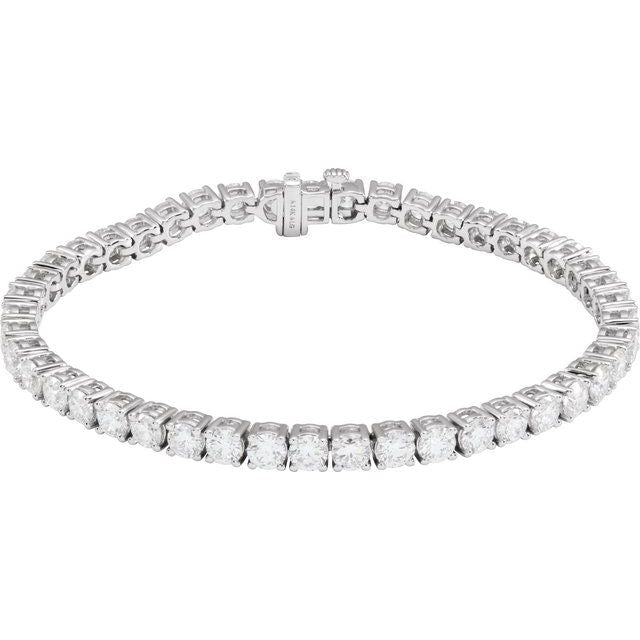 14K White 9 CTW Lab-Grown Diamond Line 7' Bracelet