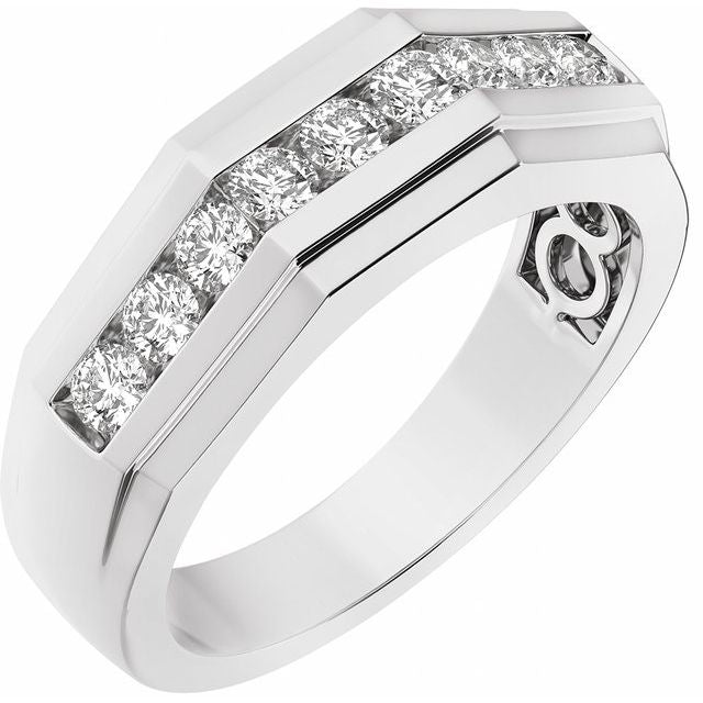 14K White 1/2 CTW Lab-Grown Diamond Band