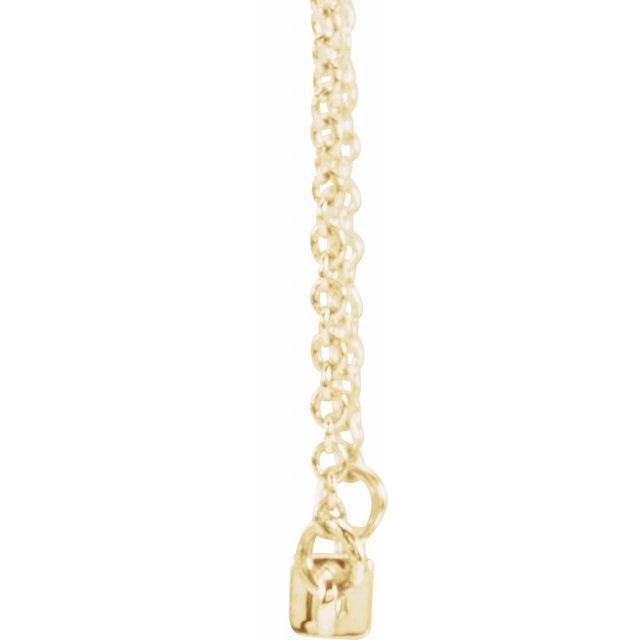 14K Yellow Engravable Four-Sided Bar 18' Necklace