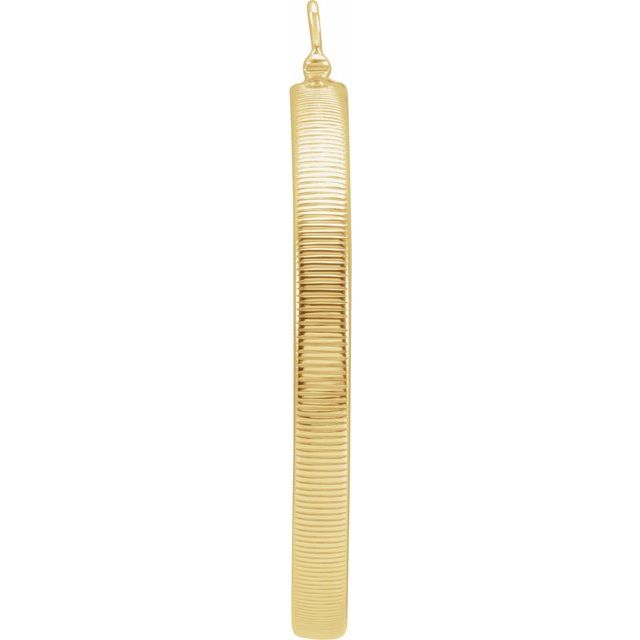 14K Yellow Coin Frame Bezel Dangle for 40.6x3 mm Coin