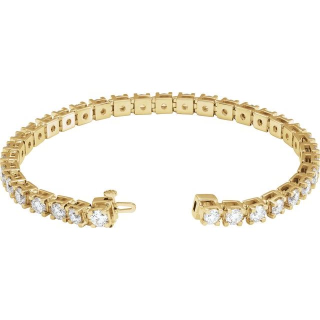 14K Yellow 8 CTW Lab-Grown Diamond Line 7 1/4' Bracelet