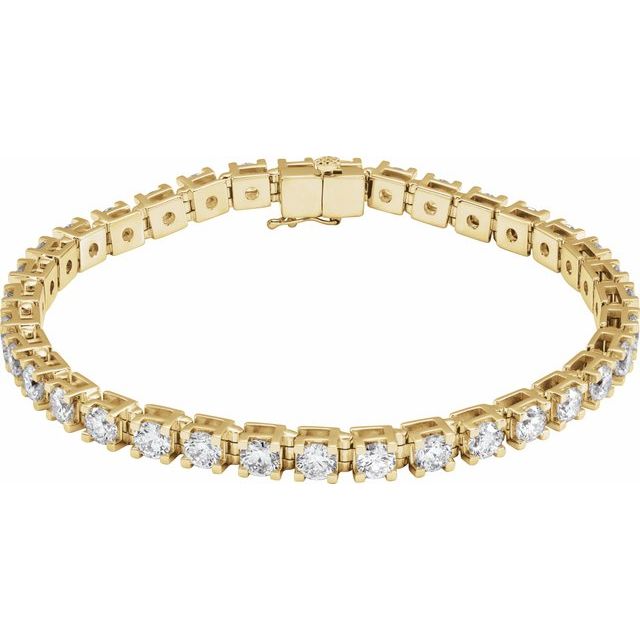 14K Yellow 8 CTW Lab-Grown Diamond Line 7 1/4' Bracelet
