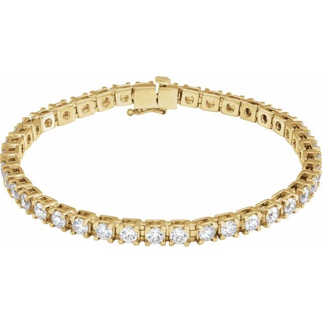 14K Yellow 6 CTW Lab-Grown Diamond Link 7 1/4' Bracelet