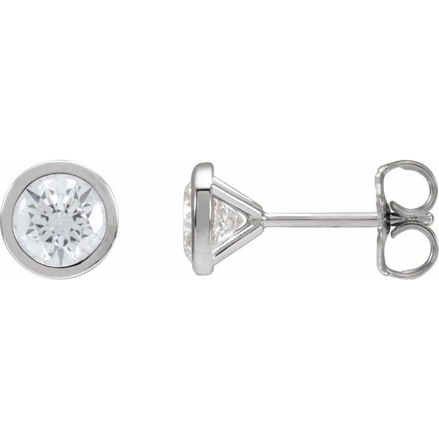14K White 1 CTW Natural Diamond Cocktail-Style Earrings