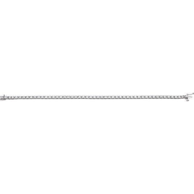14K White 3 1/2 CTW Natural Diamond Line 7 1/4' Bracelet