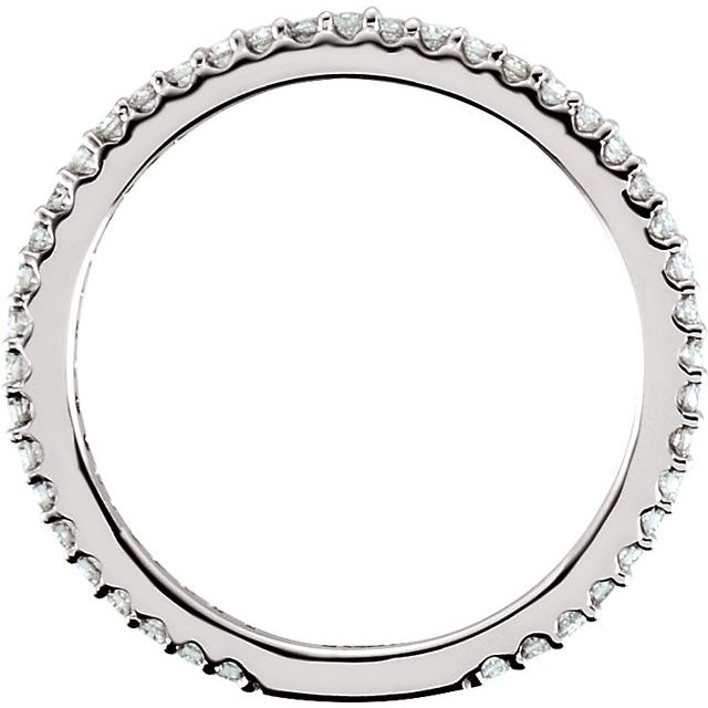 14k White 1/3 Ctw Natural Diamond Stackable Ring