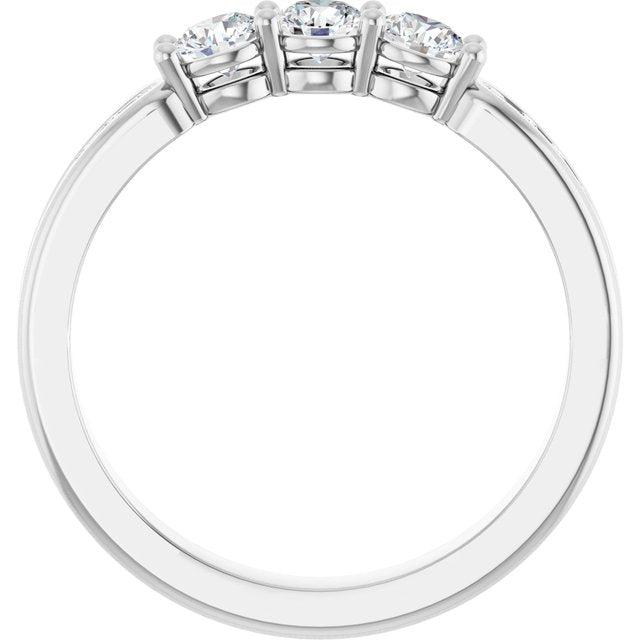 14K White 1/2 CTW Natural Diamond Anniversary Band