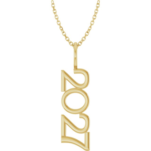 14K Yellow 2027 Year 16-18' Necklace