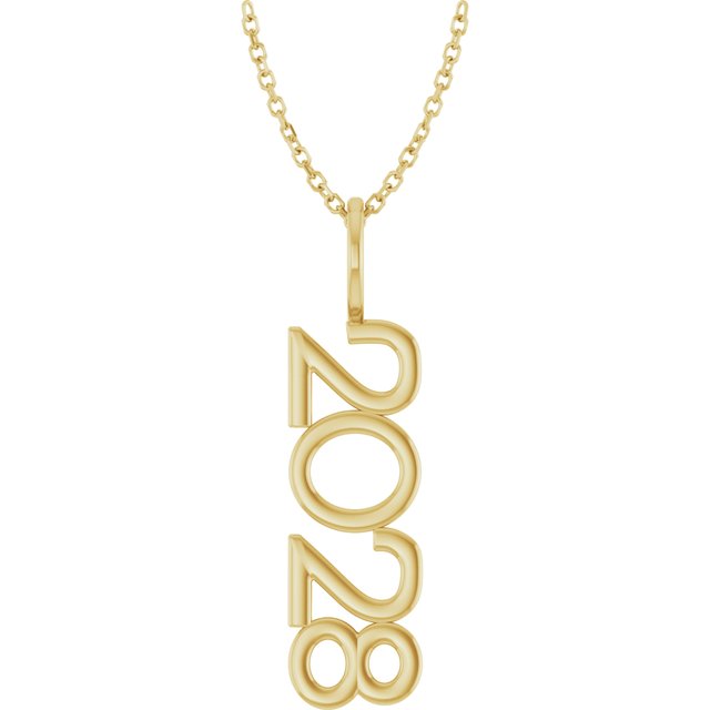 14K Yellow 2028 Year 16-18' Necklace