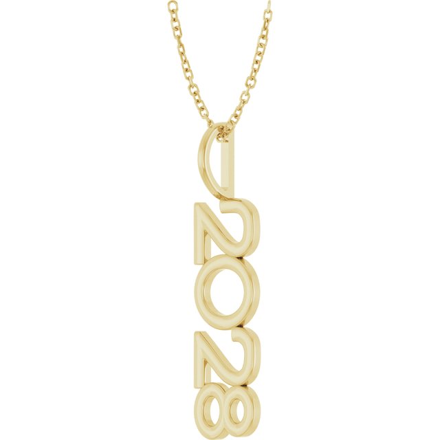 14K Yellow 2028 Year 16-18' Necklace
