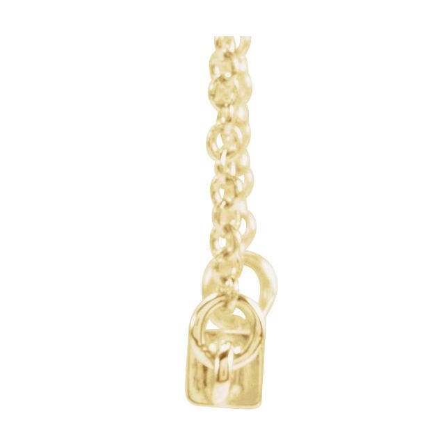 14K Yellow Engravable Four-Sided Bar 18' Necklace