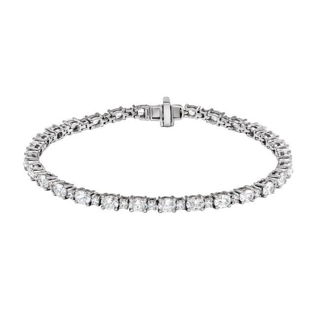 14K White 5 1/2 CTW Lab-Grown Diamond Line 7' Bracelet