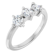 14K White 3/4 CTW Natural Diamond Anniversary Band