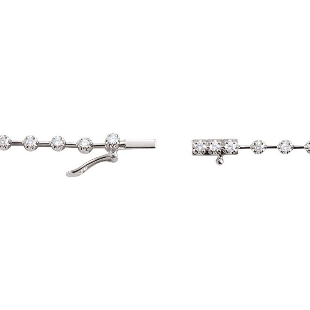 14K White 5 CTW Natural Diamond 18' Necklace