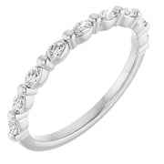 14K White 1/4 CTW Natural Diamond Matching Band