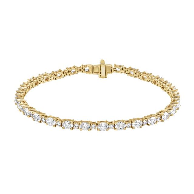 14K Yellow 5 1/2 CTW Lab-Grown Diamond Line 7' Bracelet