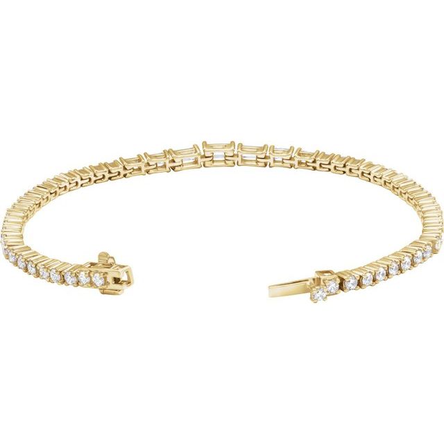 14K Yellow 4 5/8 CTW Lab-Grown Diamond Line 7' Bracelet