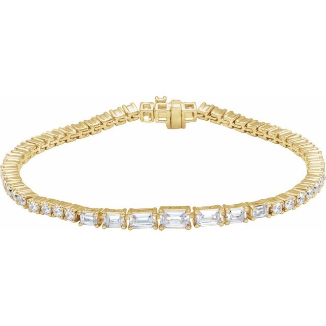 14K Yellow 4 5/8 CTW Lab-Grown Diamond Line 7' Bracelet