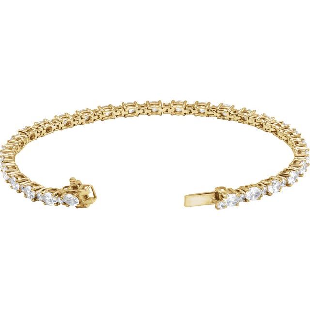 14K Yellow 5 1/2 CTW Lab-Grown Diamond Line 7' Bracelet