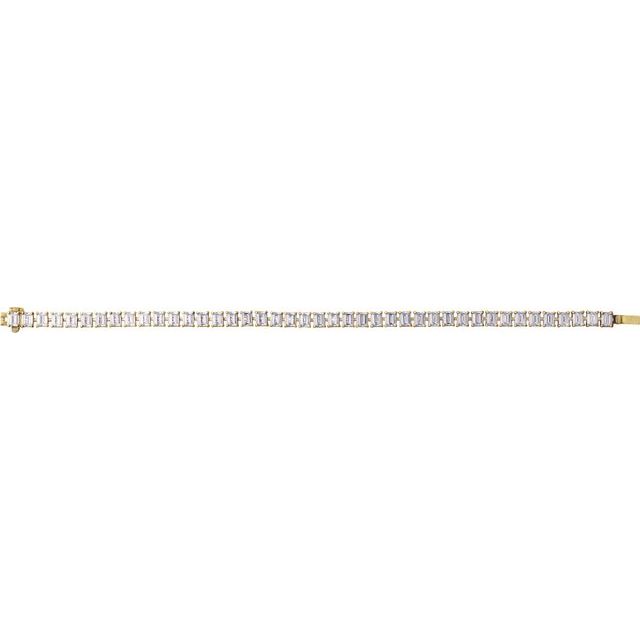14K Yellow 10 1/2 CTW Lab-Grown Diamond Line 7' Bracelet