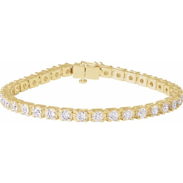 14K Yellow 7 CTW Lab-Grown Diamond Link 7 1/4' Bracelet
