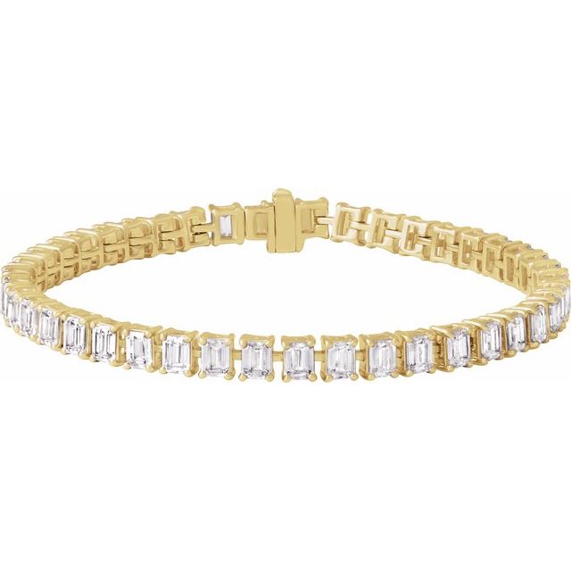 14K Yellow 10 1/2 CTW Lab-Grown Diamond Line 7' Bracelet