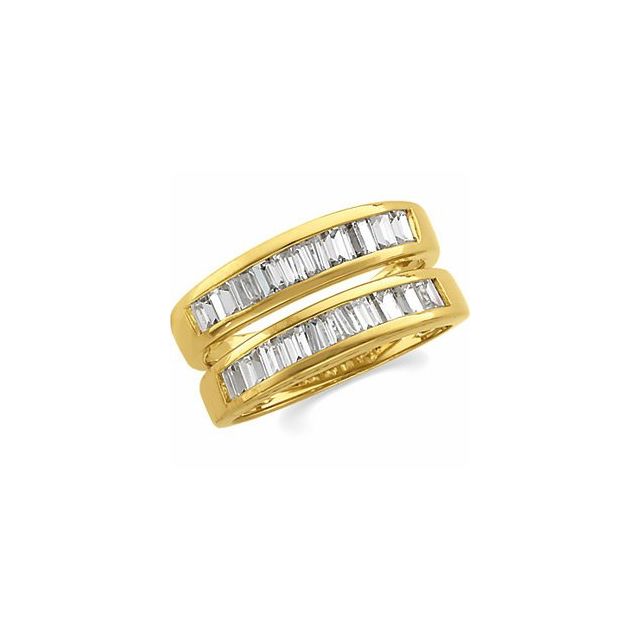 14K Yellow 1 3/4 CTW Natural Diamond Ring Guard