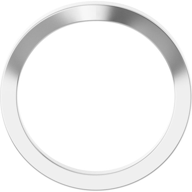 14K White Band for 9x7 mm Oval Ring
