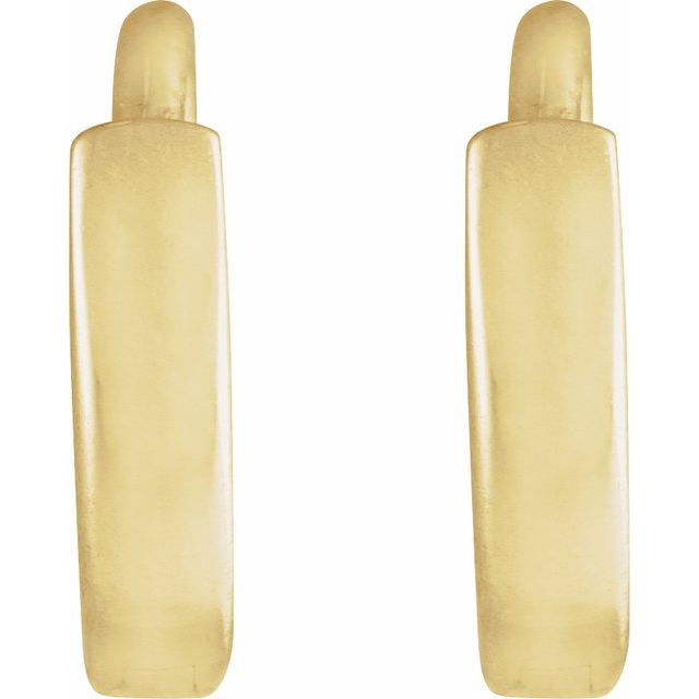 14K Yellow Hinged 8 mm Hoop Earrings