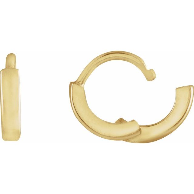14K Yellow Hinged 8 mm Hoop Earring