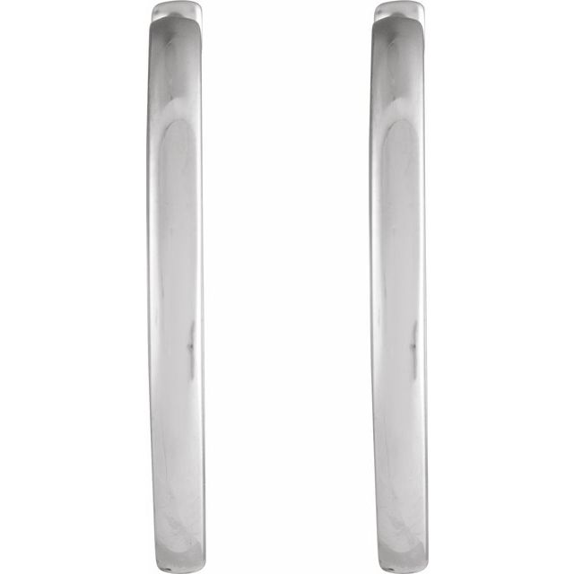 Sterling Silver Hinged 18 mm Hoop Earrings