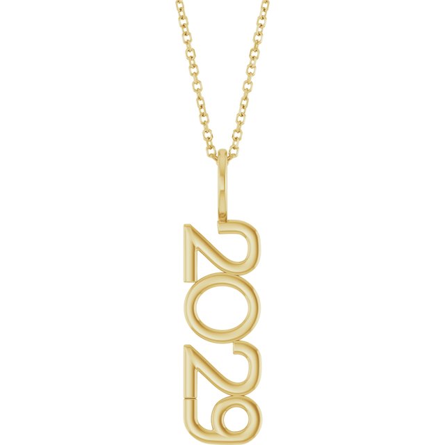 14K Yellow 2029 Year 16-18' Necklace