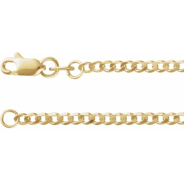 14K Yellow 1.95 mm Curb 20' Chain