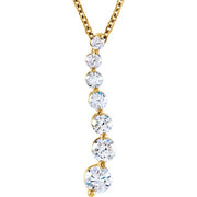 14K Yellow 1/2 CTW Natural Diamond Journey 18' Necklace