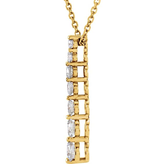 14K Yellow 1/2 CTW Natural Diamond Journey 18' Necklace