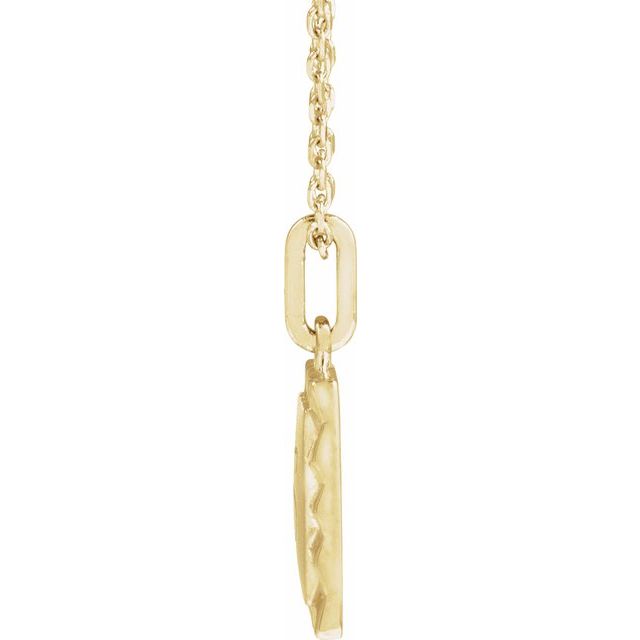 14K Yellow Engravable Square 16-18' Necklace