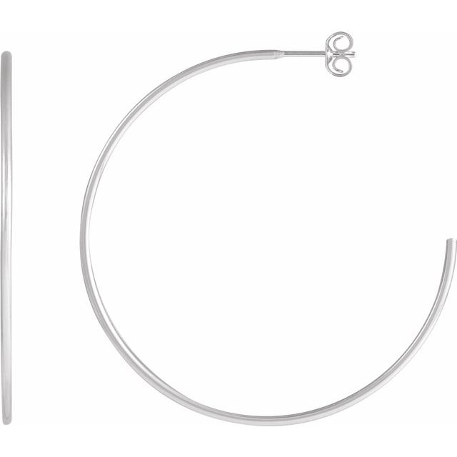 Sterling Silver 45 mm Hoop Earrings