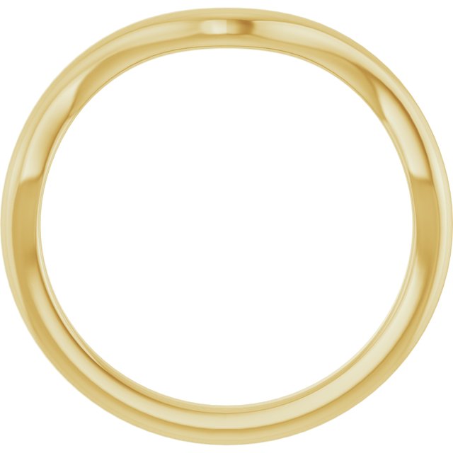 14K Yellow Band for 8x6 mm Pear Ring
