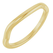 14K Yellow Band for 7.4 mm Round Ring
