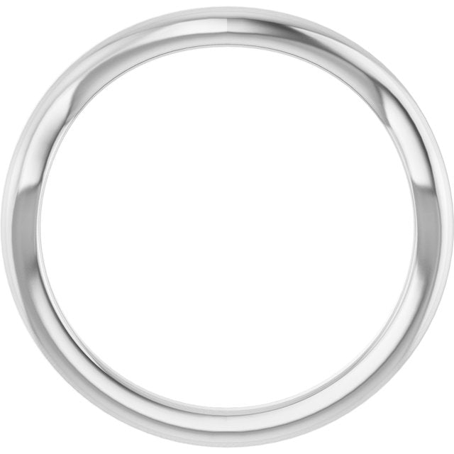 14K White Band for 10x8 mm Oval Ring