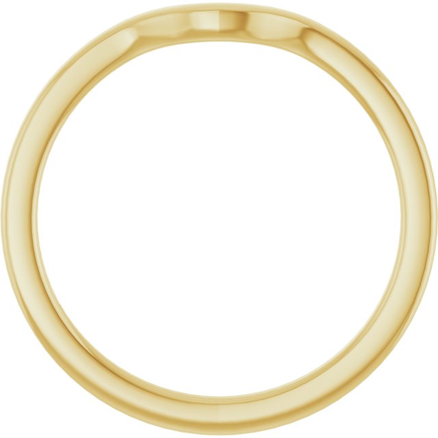 14K Yellow Band for 9x7 mm Oval Ring