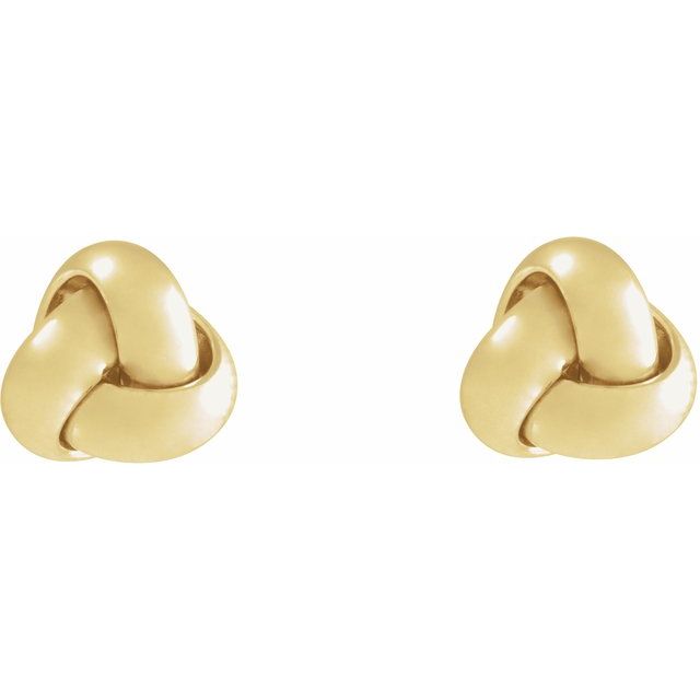 14K Yellow 10 mm Knot Earrings